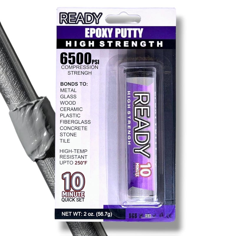 ACMAXPRO Ready High Strength Premium Epoxy Putty, 10 Minute Quick Set, High Temperature, Metal, Glass, Wood, Plastic, Ceramic, Stone, Tile, Concrete, Fast Bond, Powerful Adhesive - Image 1
